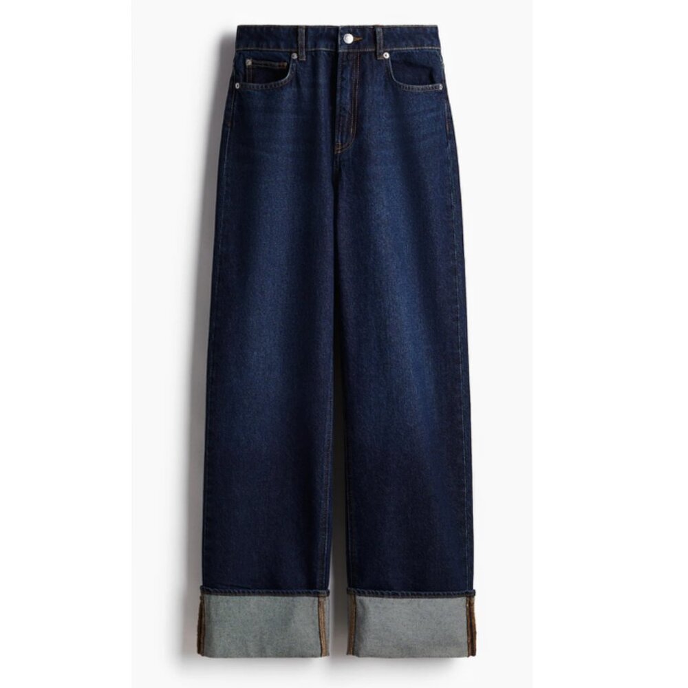 H&M Straight Cut Foldover Cuff Jean